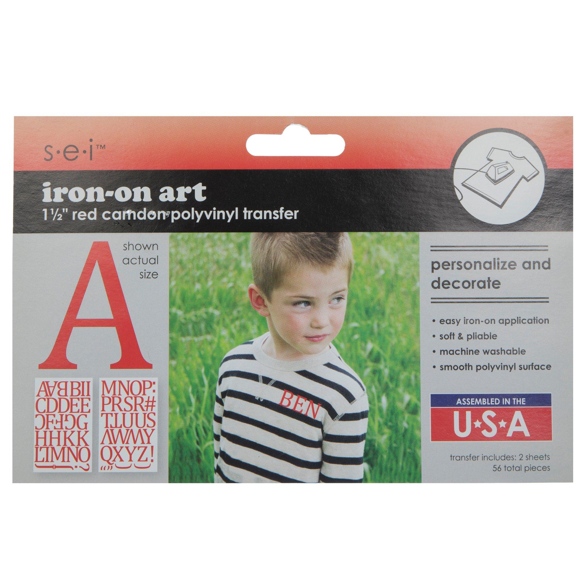 Camdon Polyvinyl Alphabet Iron-On Transfers | Hobby Lobby | 1550789