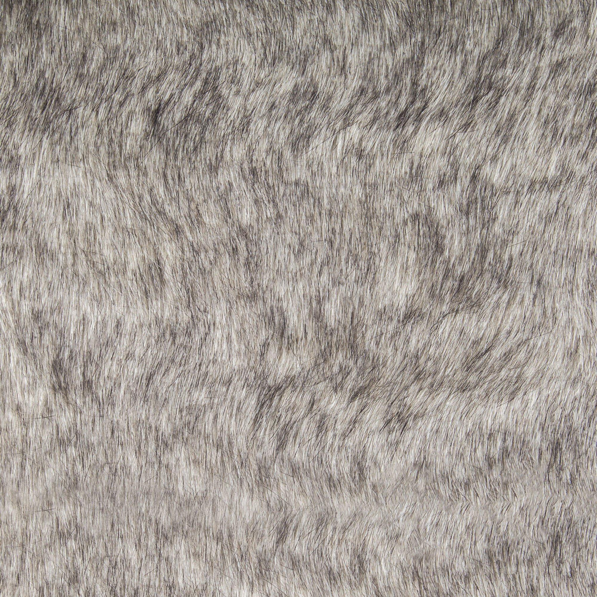 Gray With Black Tips Faux Fur Fabric, Hobby Lobby