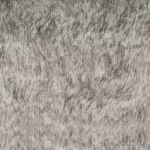 Gray With Black Tips Faux Fur Fabric
