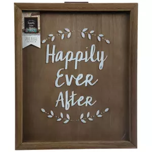 Happily Ever After Guest Book Wood Drop Box