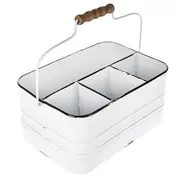 White Rustic Metal Caddy
