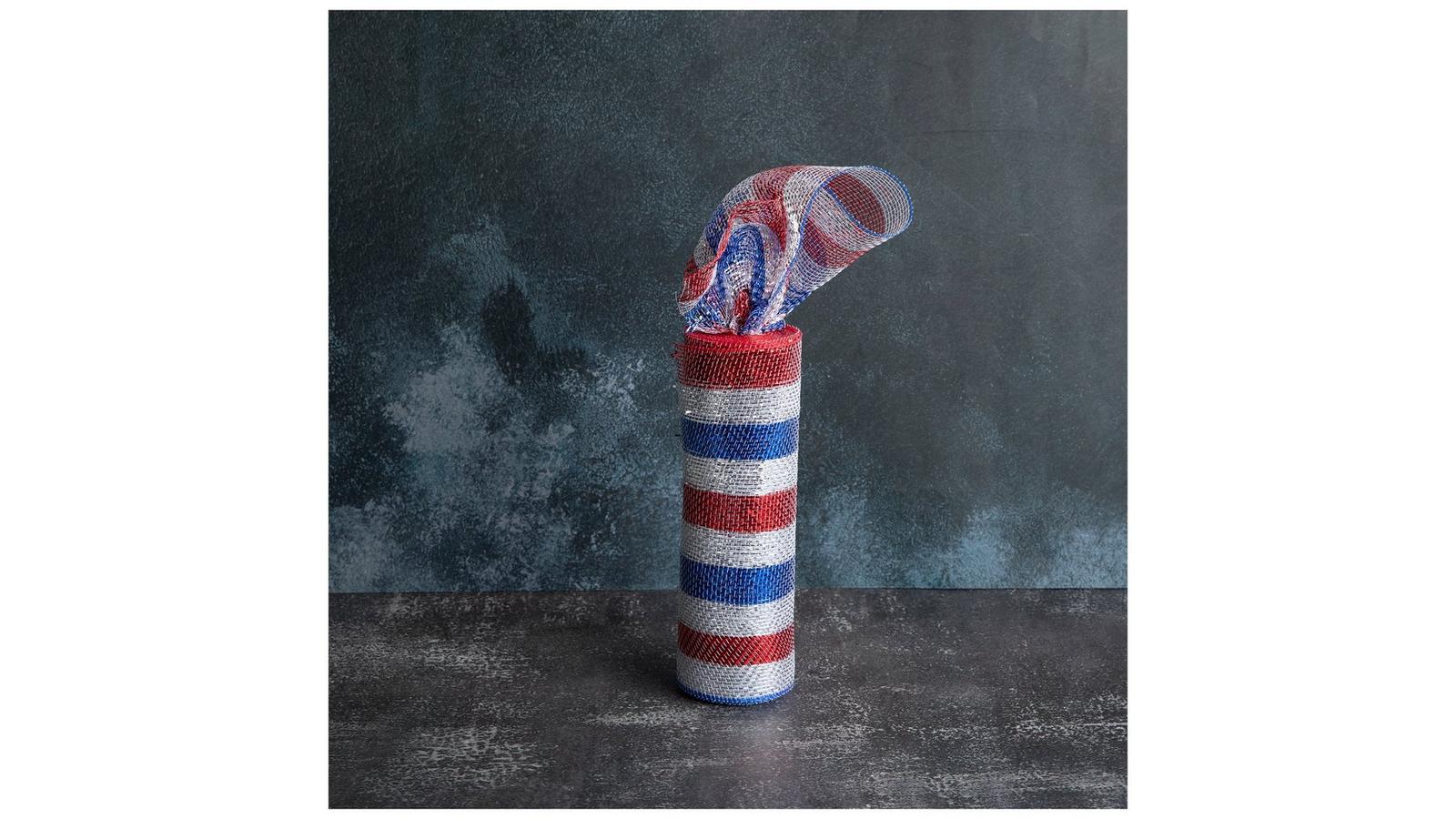 激レア 新品未開封 Blue Ribbon URN 赤 High Finish 40 Satin Ribbon x 50 Yards - Tri-Color Red / White / Blue