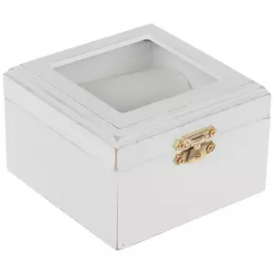 White Wood Ring Box