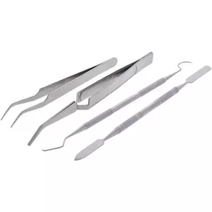 sourcing map 5pcs Sticker Tweezers for Crafting 4.53 Curved Tip