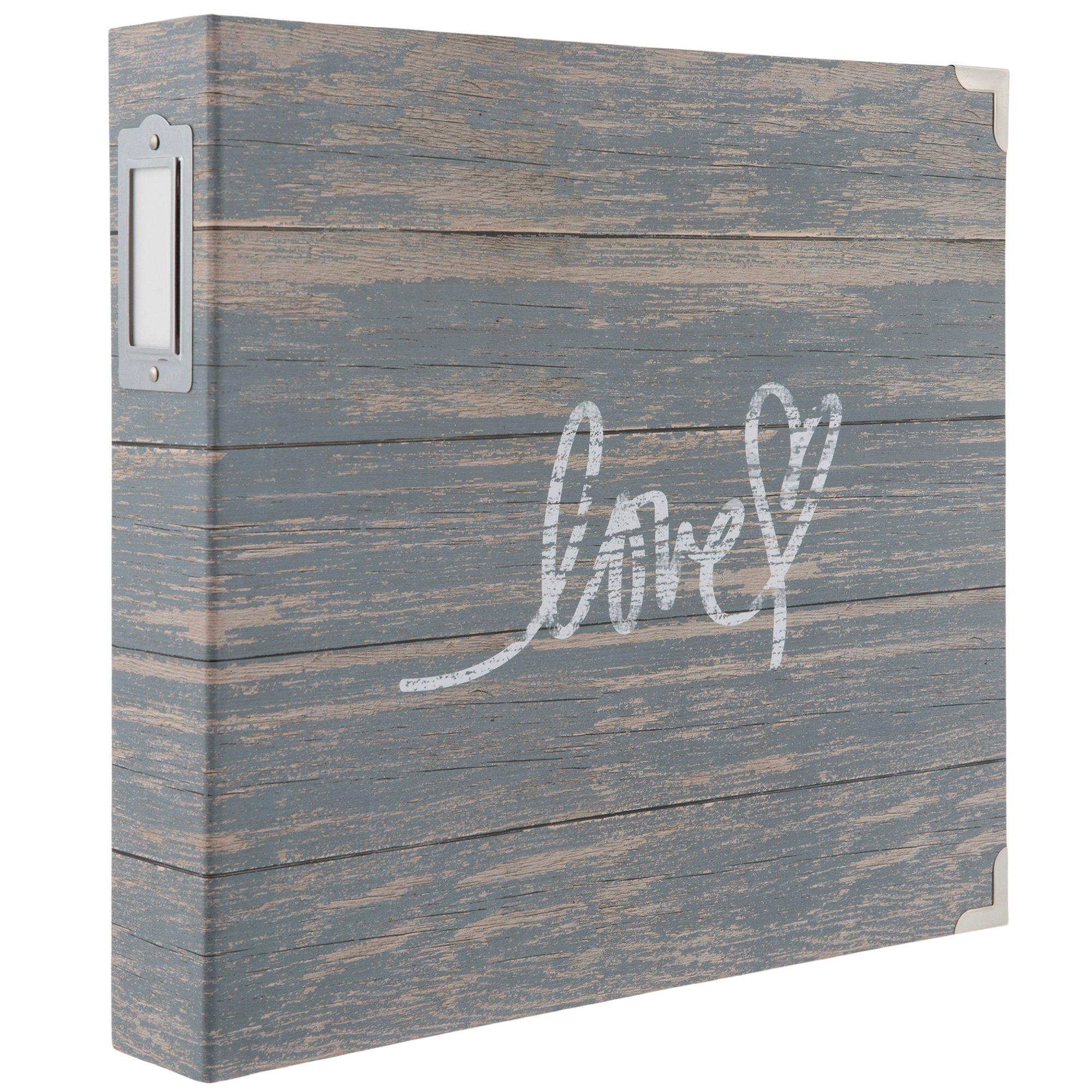 Gray Wood 3Ring Scrapbook Album 12" x 12" Hobby Lobby 1576156