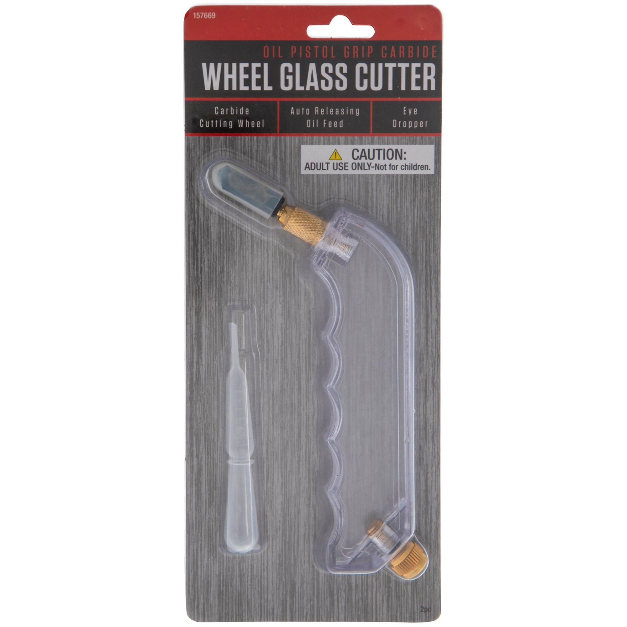 PG1 Value Economy Stained Glass Cutter Clear Pistol Grip Self
