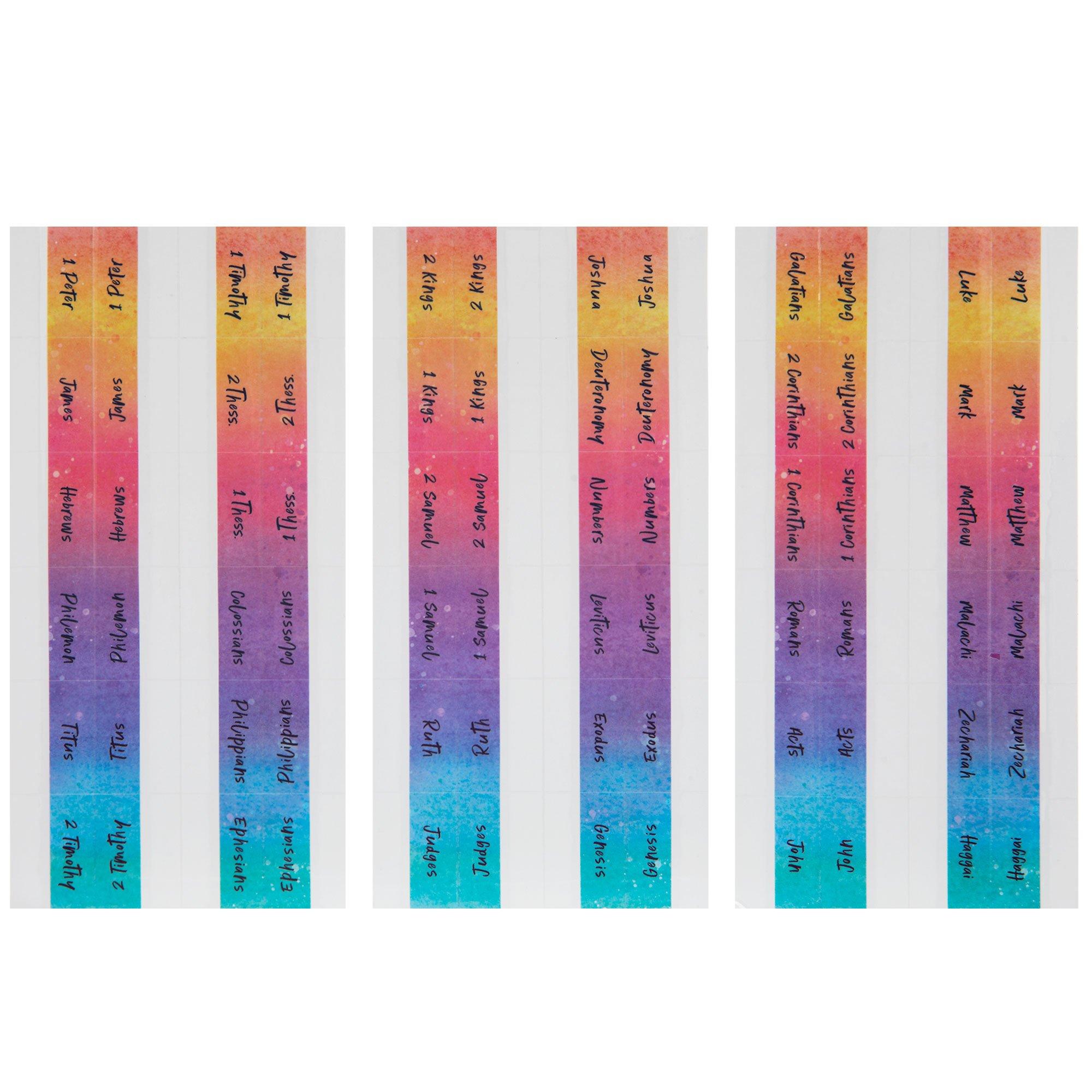 Bible Index Label Stickers Bookmarks, Laminated Bible Tabs