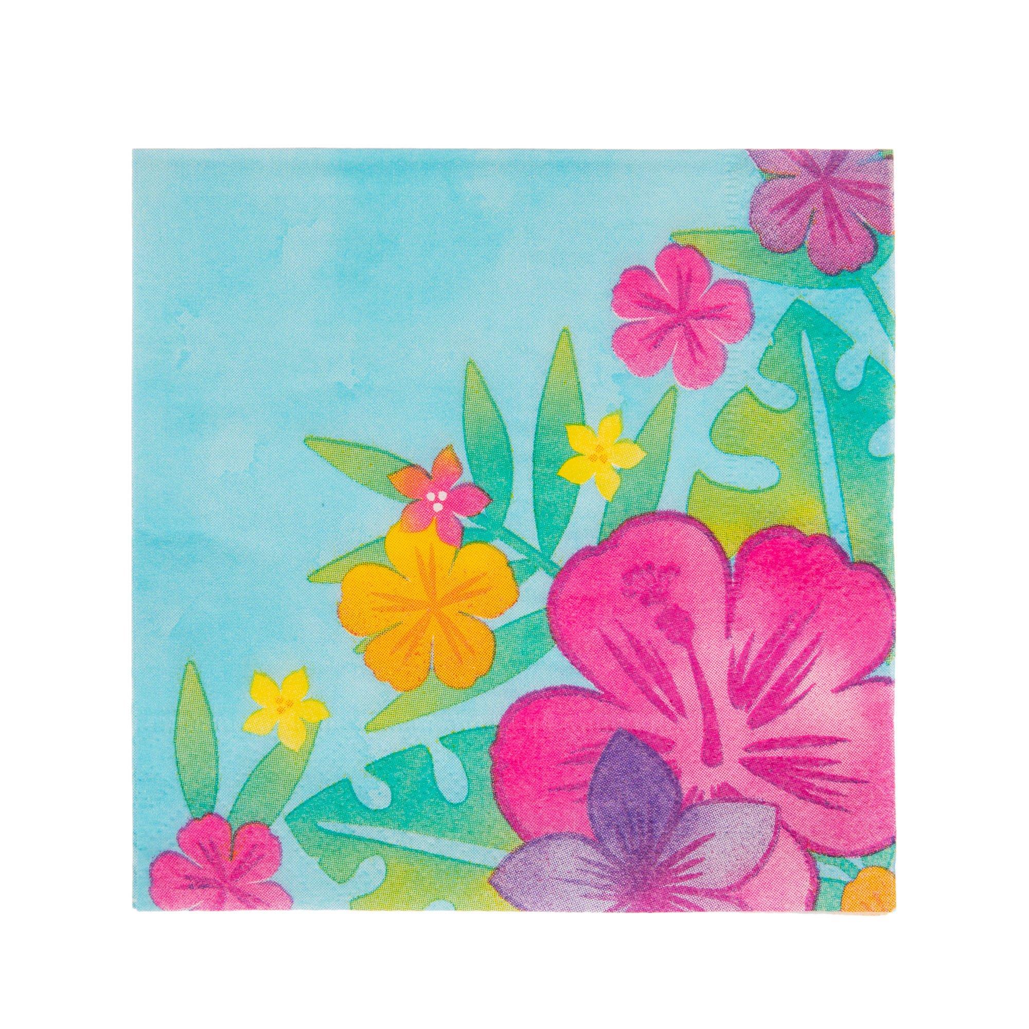 Hibiscus Flower & Palm Leaf Napkins Hobby Lobby 1578699