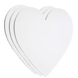 24 Pieces Canvas for Painting Bulk Blank Canvas, Square Round Hexagon Heart  C