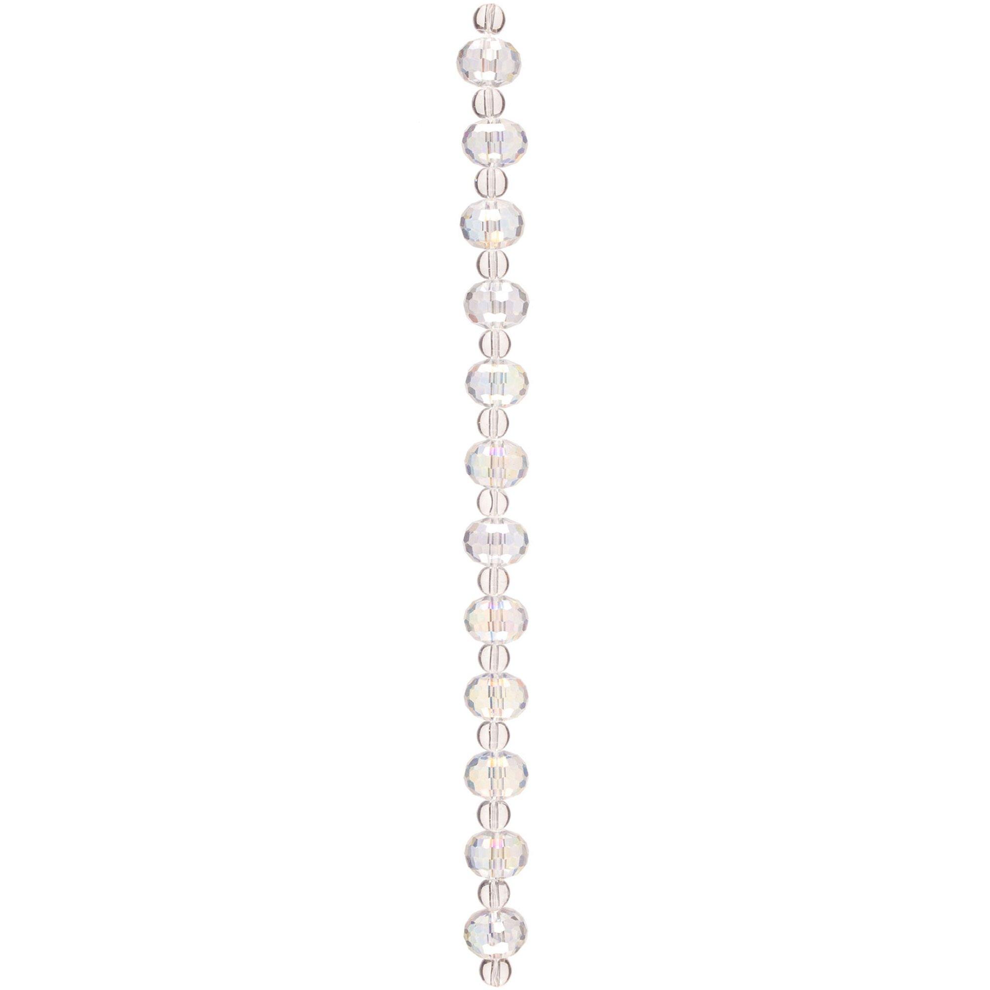 Crystal AB Faceted Glass Bead Strand Hobby Lobby 1579408