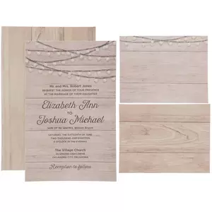 Wood Plank Wedding Invitations