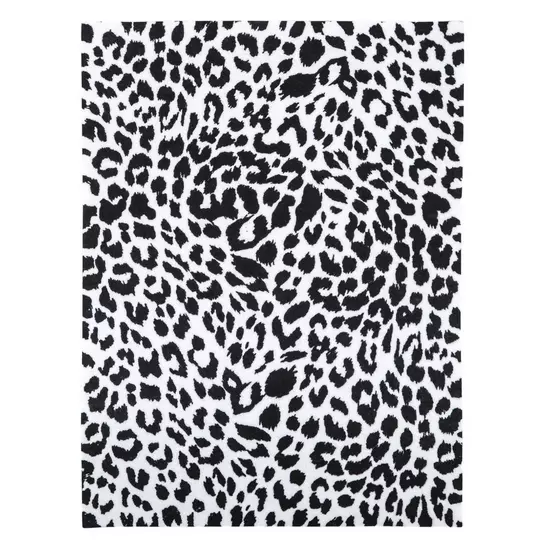 Black & White Leopard Print Felt Sheet, Hobby Lobby