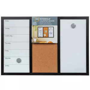 3-In-1 Magnetic Dry Erase Calendar & Corkboard