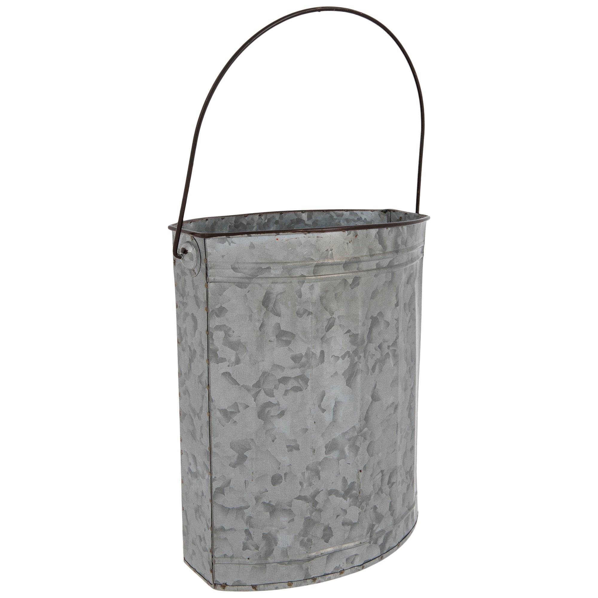 Ridged Oval Galvanized Metal Bucket Hobby Lobby 1587922