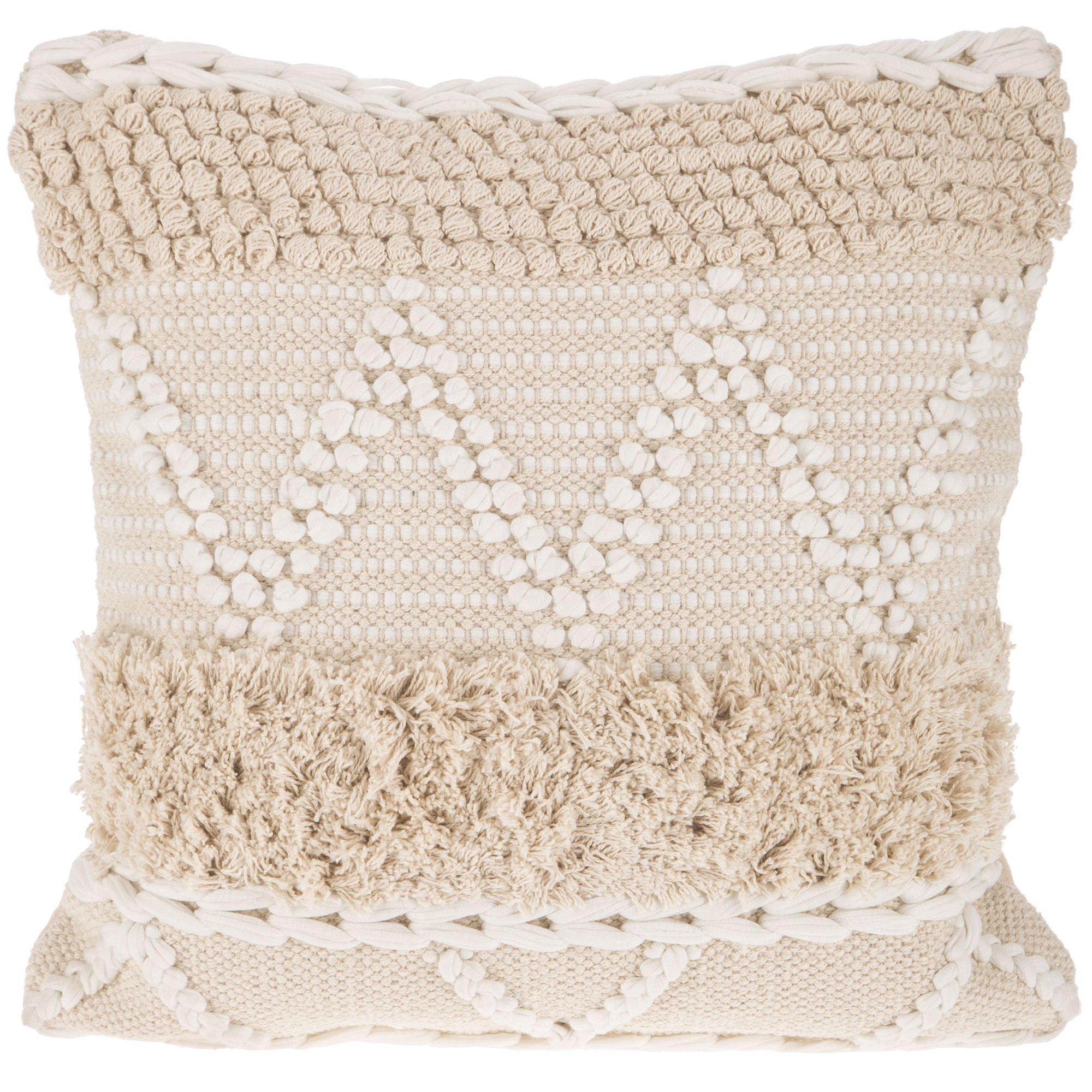 Beige Floral Embroidered Pillow Cover, Hobby Lobby