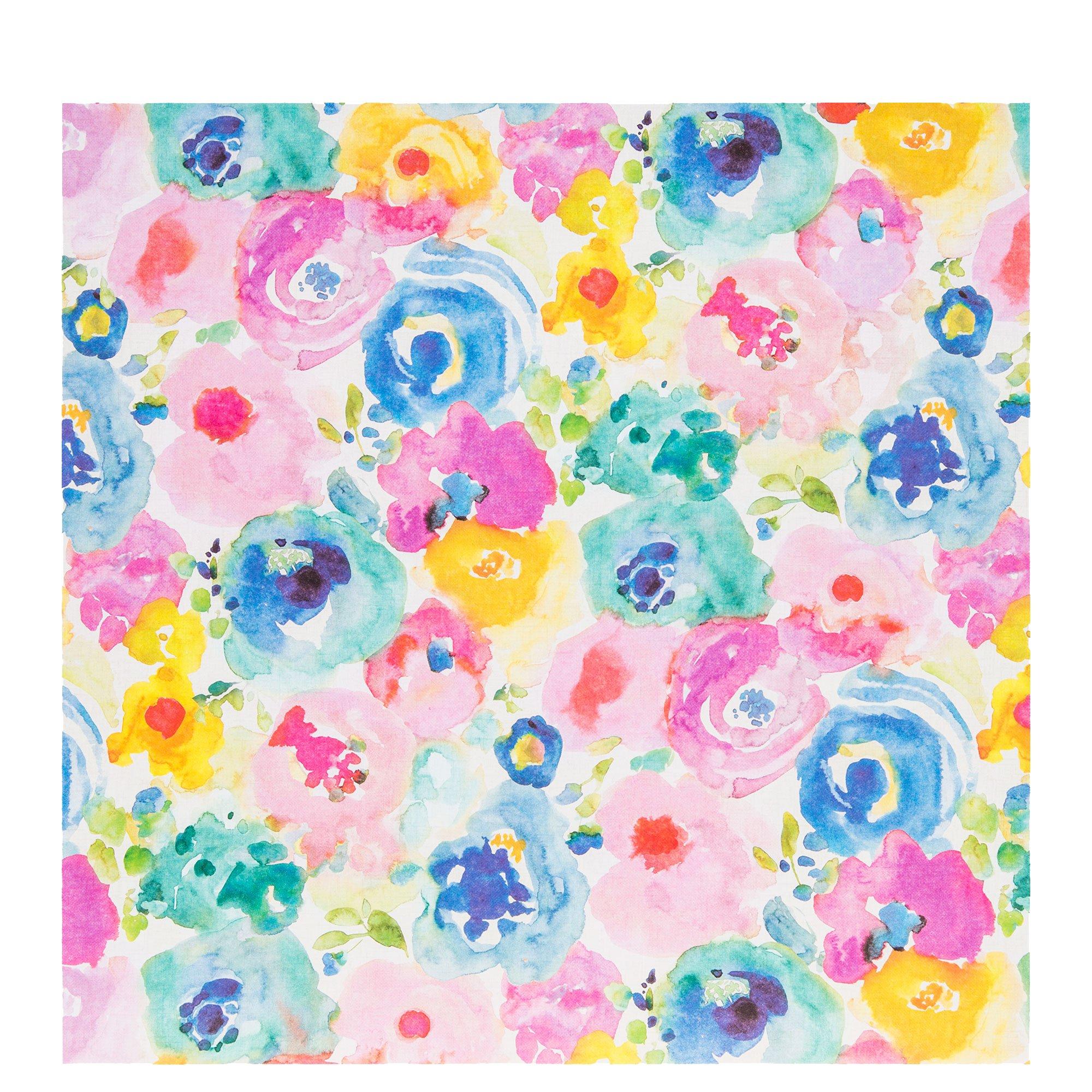 Watercolor Floral Scrapbook Paper 12" x 12" Hobby Lobby 1596154