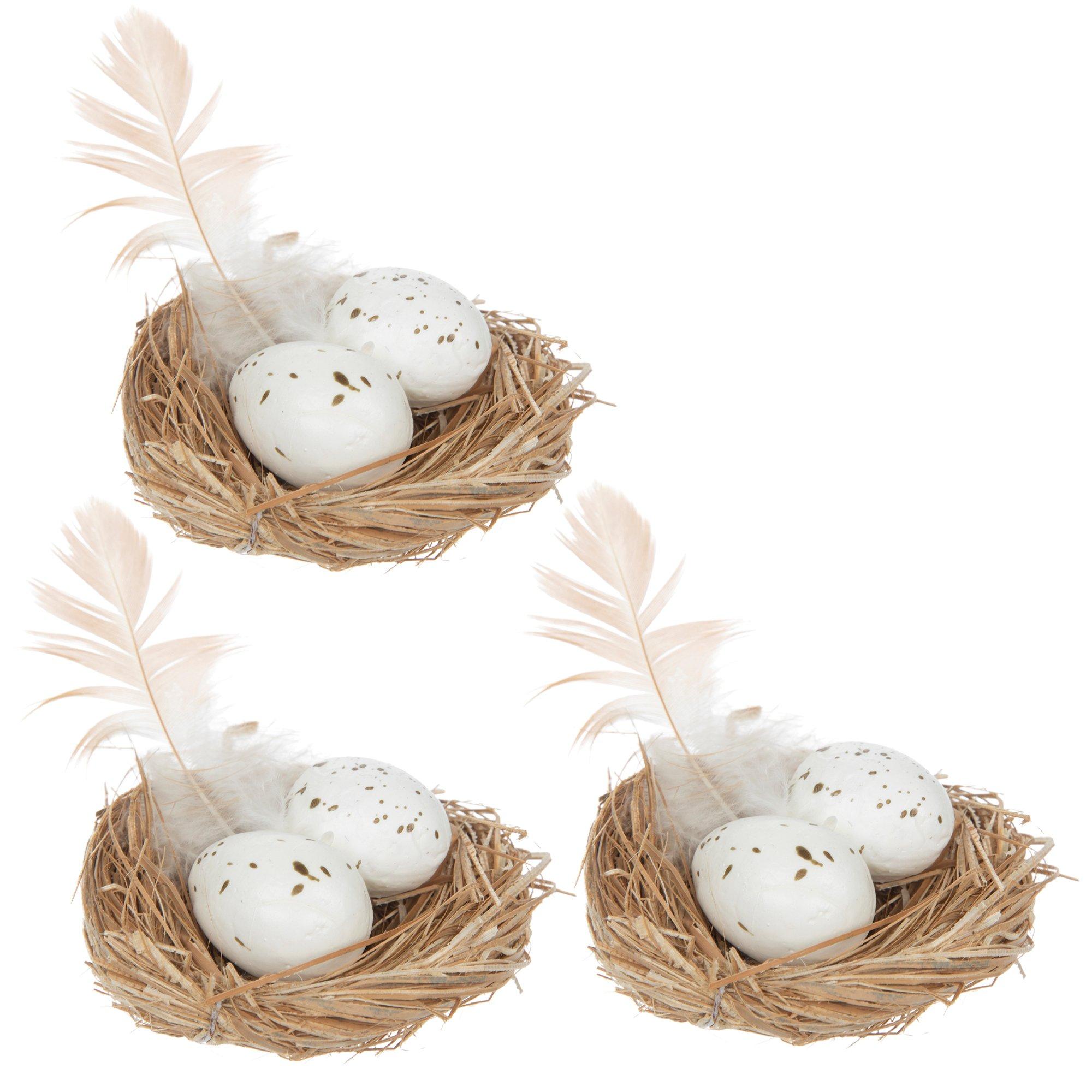Nests With Speckled Eggs & Feathers Hobby Lobby 1597962