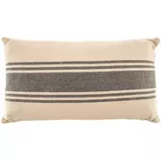 Cream & Gray Striped Pillow