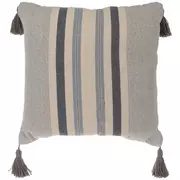 Striped Pillow With Tassels