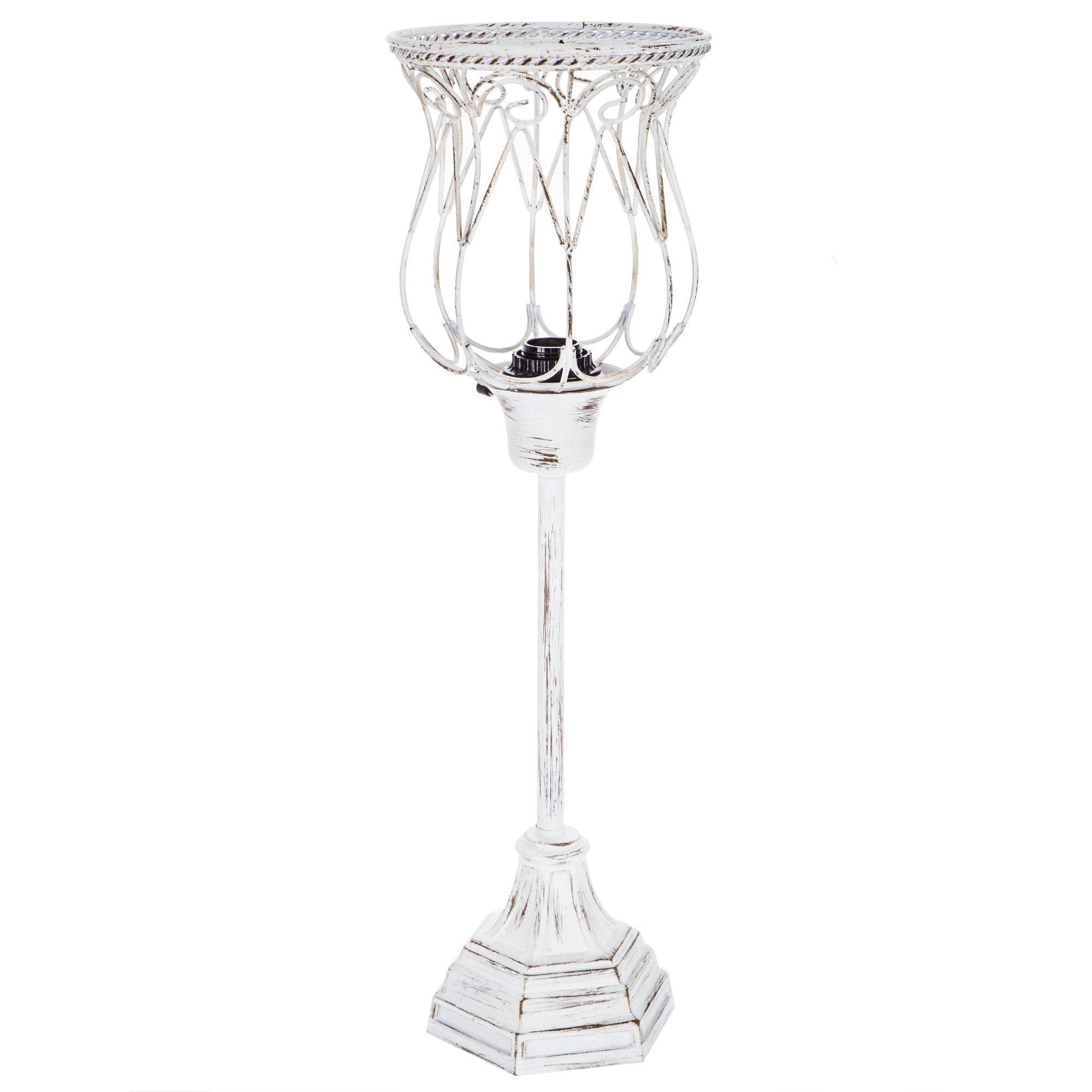 Distressed White Wire Hurricane Lamp Hobby Lobby 1602499