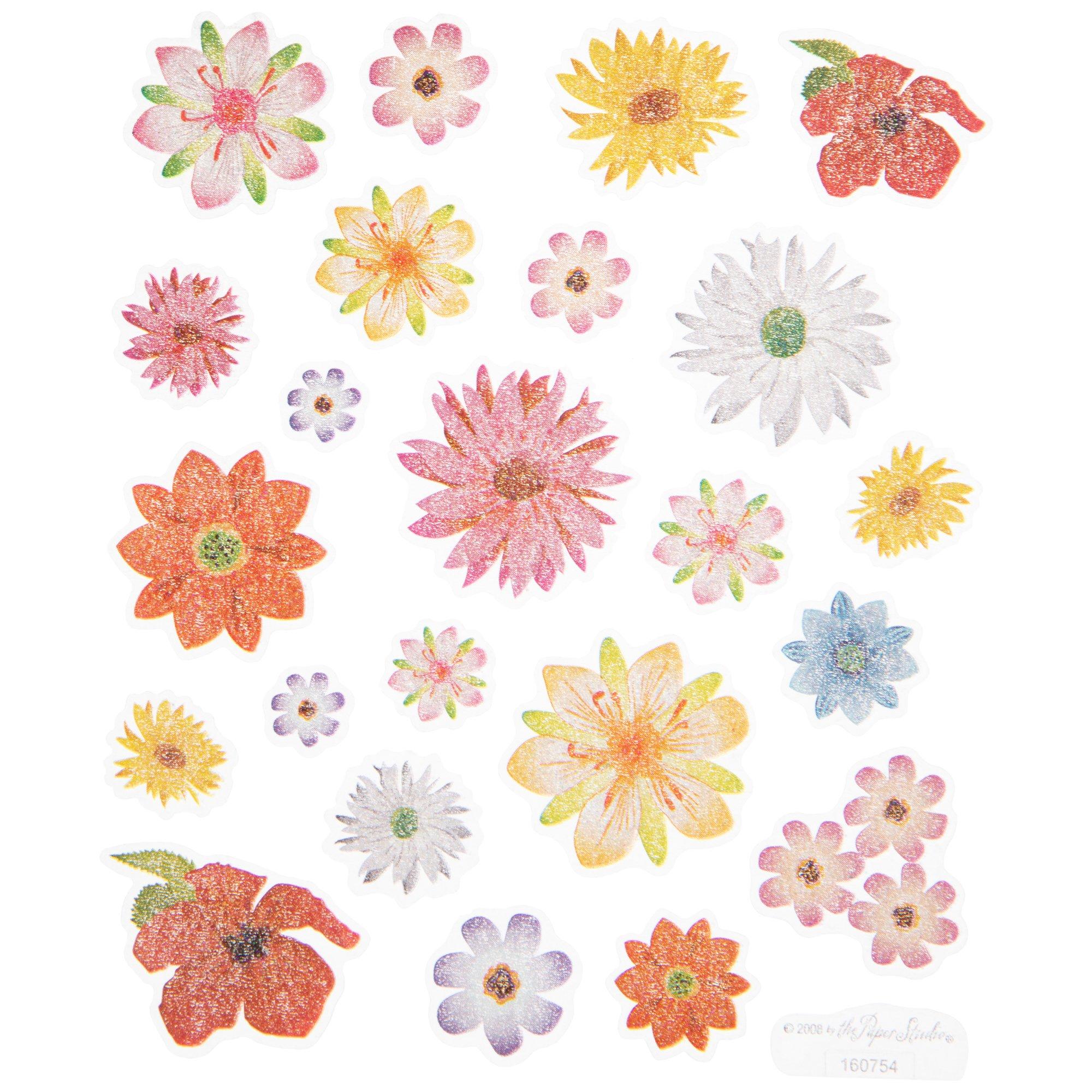 Flower Glitter Stickers | Hobby Lobby | 160754