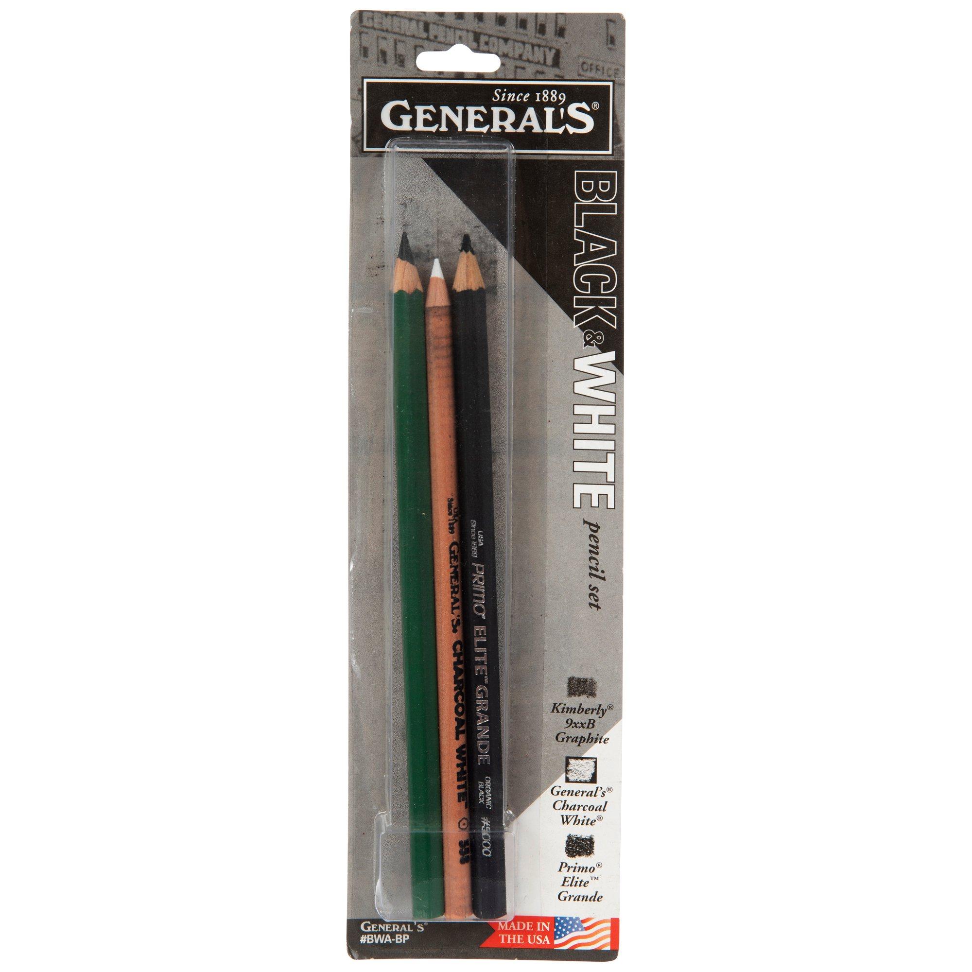 General's Black & White Pencils - 3 Piece Set view 1