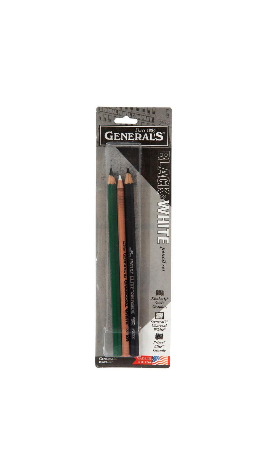 General's Black & White Pencils - 3 Piece Set | Hobby Lobby | 1608645