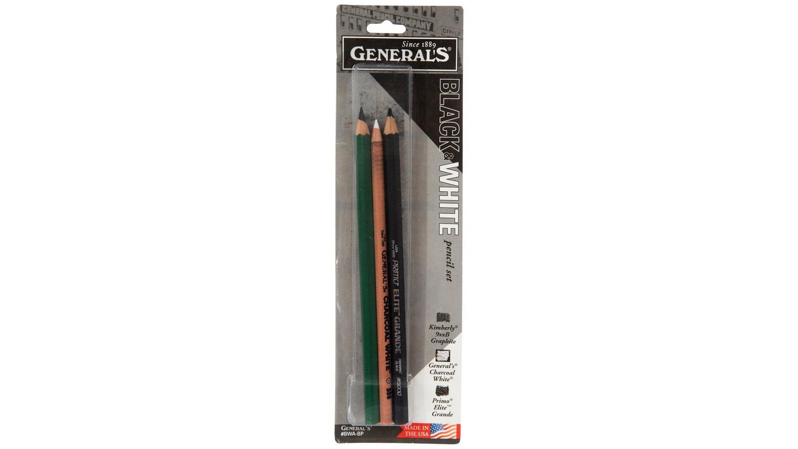 General's Black & White Pencils - 3 Piece Set | Hobby Lobby | 1608645