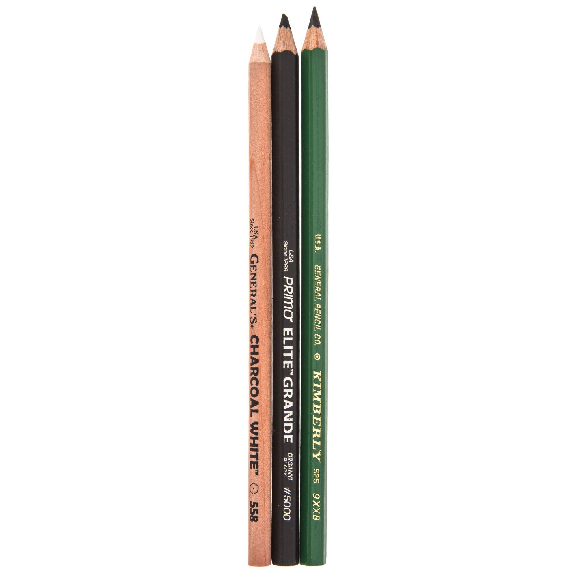 Generals Charcoal Pencils 12 Box - No 558 - White