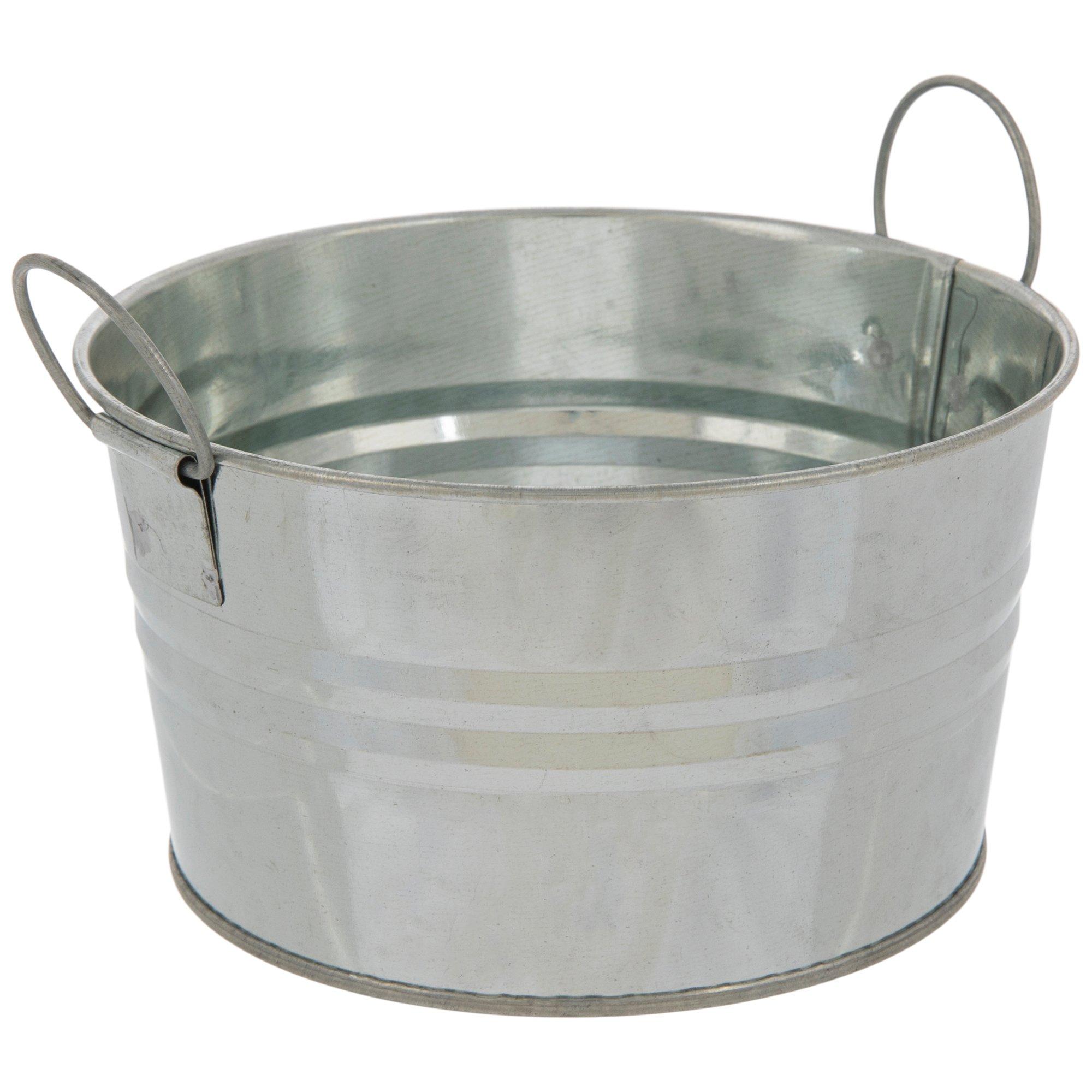 Galvanized Metal Ridged Round Container Hobby Lobby 1608710