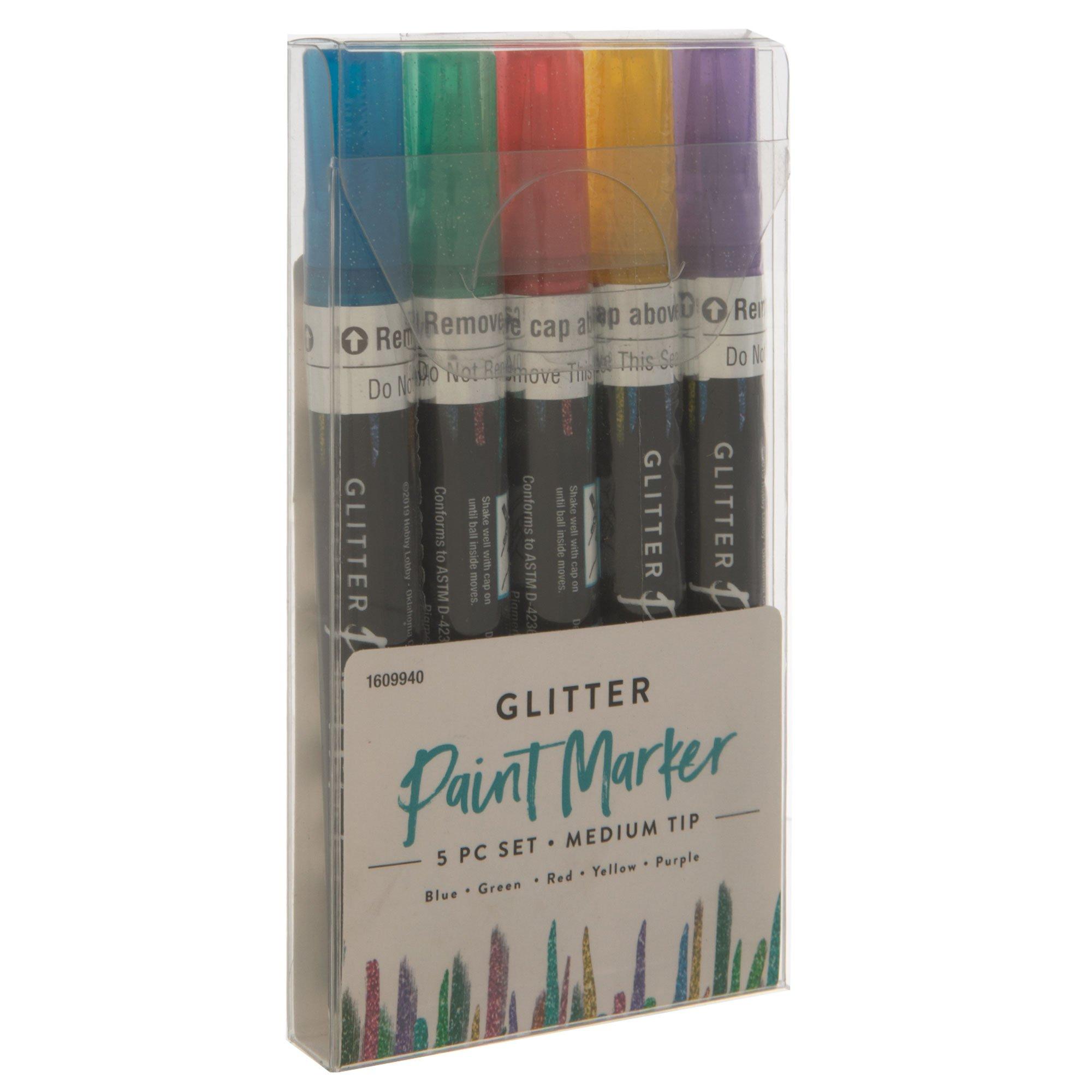 Glitter Paint Markers 5 Piece Set Hobby Lobby 1609940