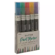 Glitter Paint Markers - 5 Piece Set