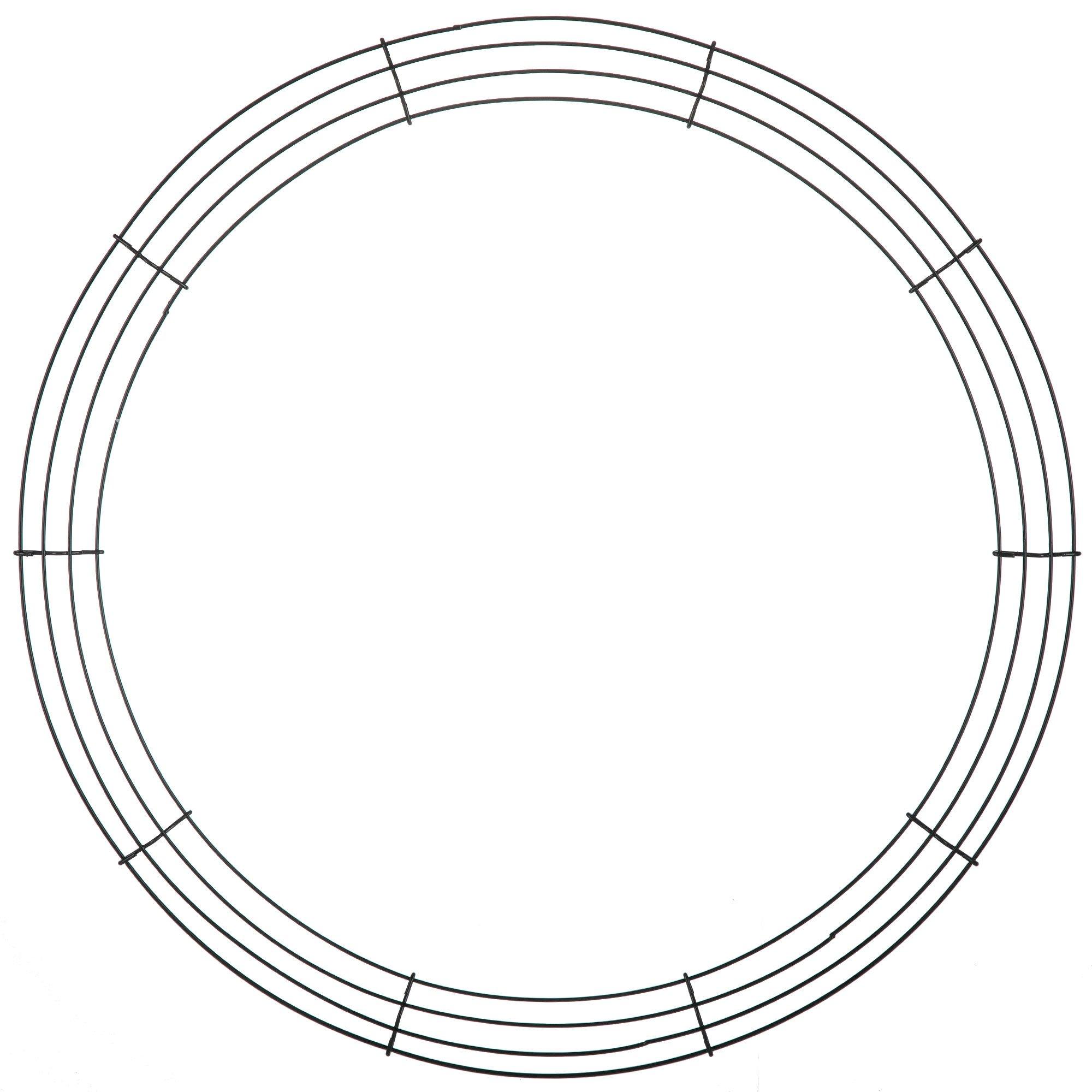 16 Wire Wreath Frame: 3-Wire White [MD064727] 