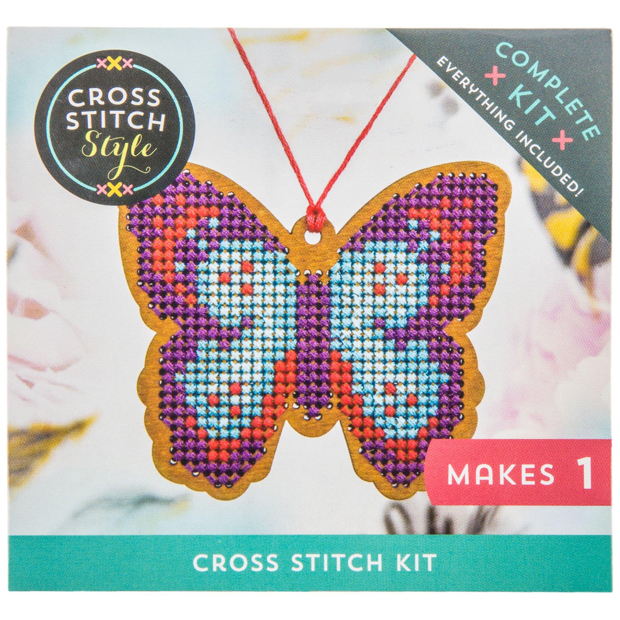  7Pcs Butterfly Stamped Cross Stitch Kits for Adults, Beautiful  Butterfly Counted Pattern Needlepoint Kits Crafts Dimensions Cross-Stitch  Stamped Kits Embroidery Kits Arts Craft Kits for Wall Art Gift