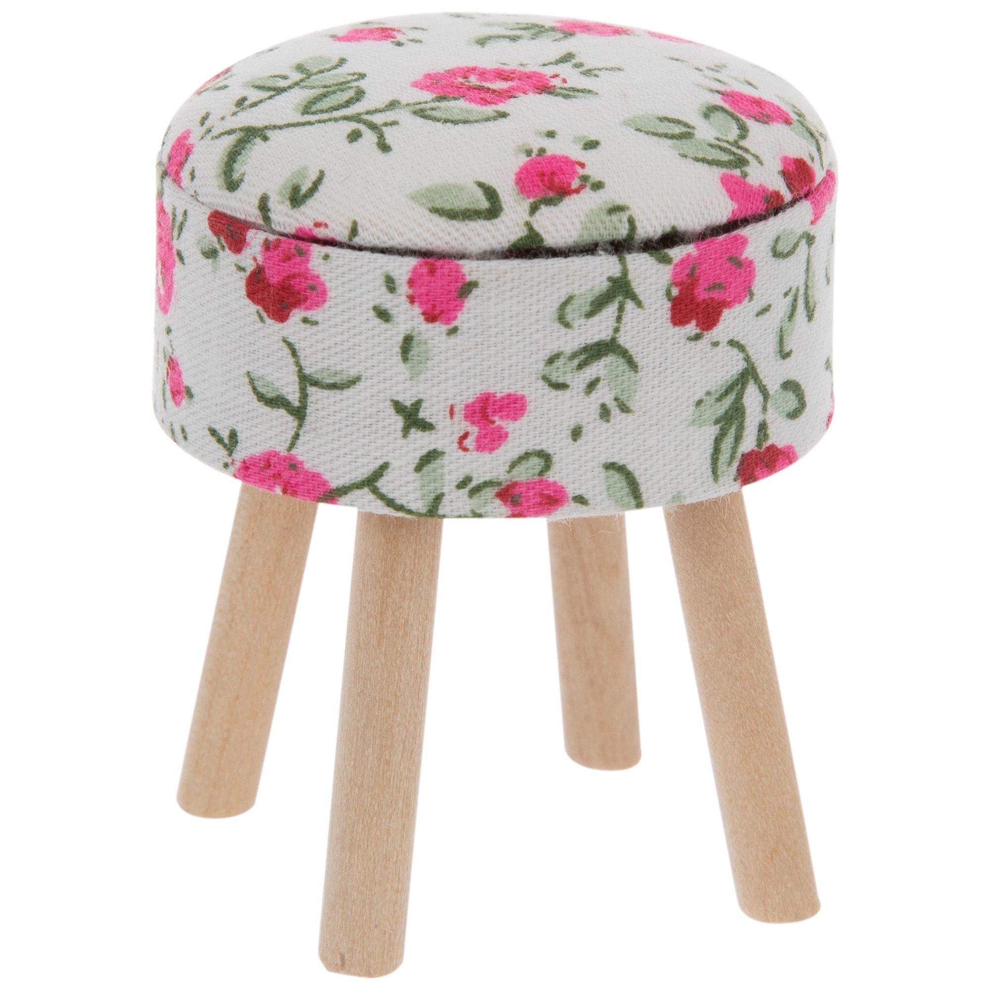 Doll Sized Advertising Foot Stool Pincushion - Ruby Lane