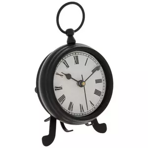 Black Beker Mini Metal Clock
