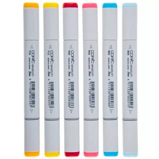 Twin Tipped Alcohol Markers - 6 Piece Set, Hobby Lobby