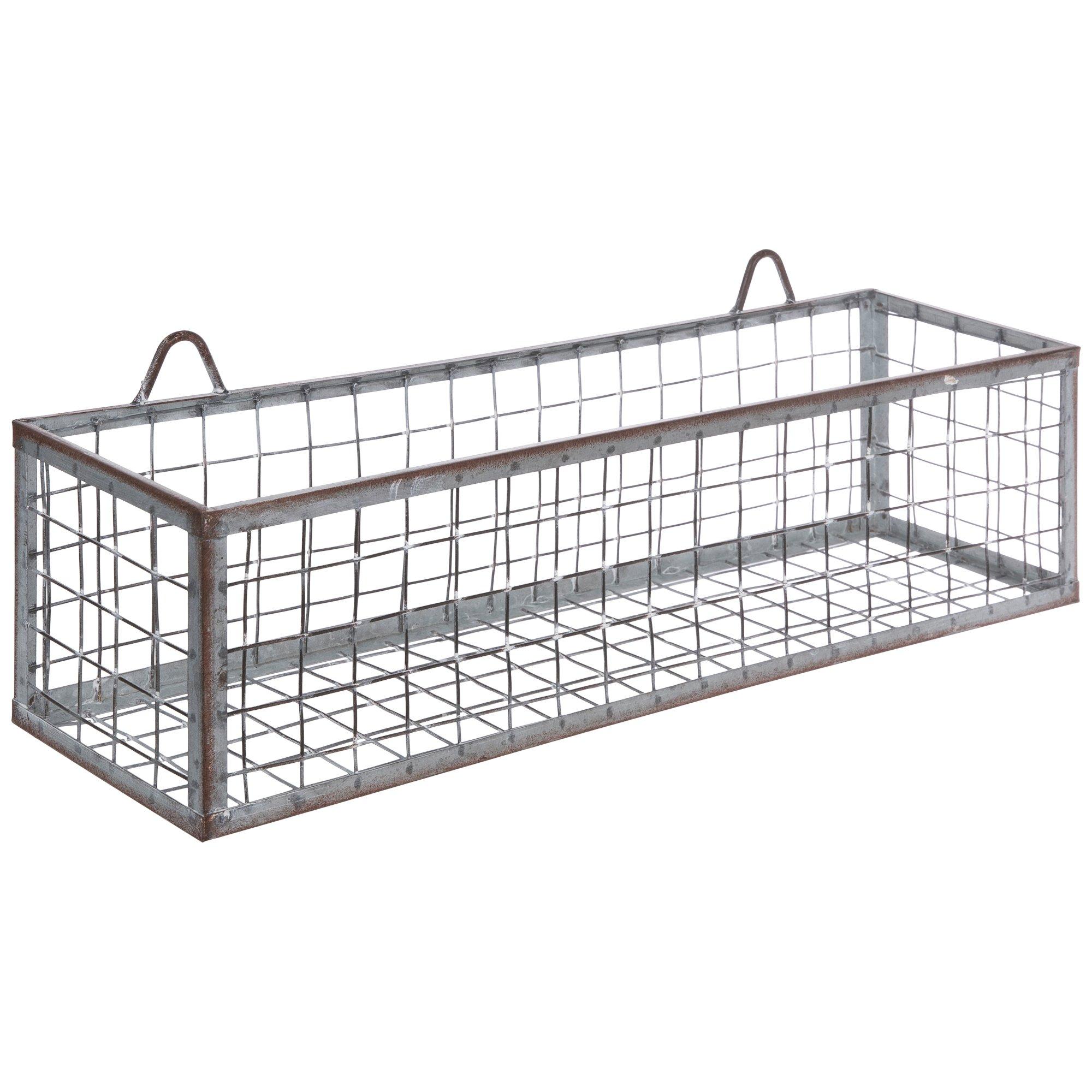 Hobby lobby wall online shelf with metal baskets