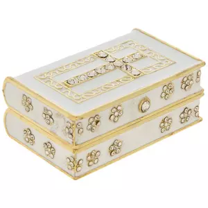 Holy Bible Rhinestone Jewelry Box