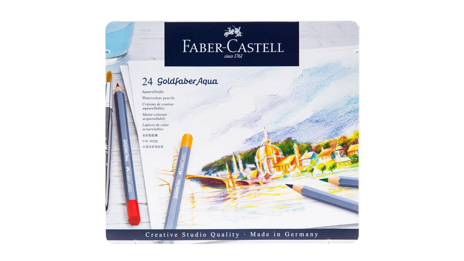 Faber-Castell Goldfaber Aquarelle 60色缶 ドイツ製 旧タイプ ファーバーカステル ゴールドファーバー 水彩