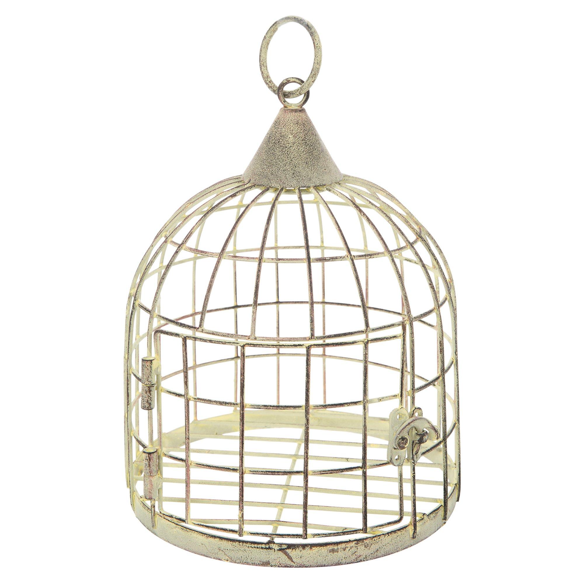 Distressed Metal Bird Cage view 1