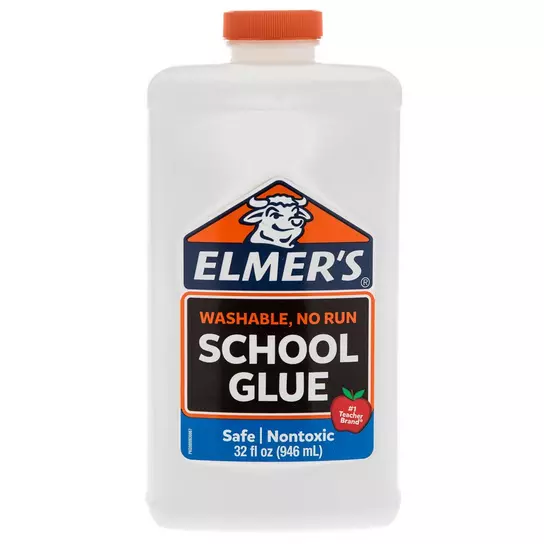  Elmer's Liquid School Glue, White, Washable, 32 Ounces - Great  for Making Slime : Office Products