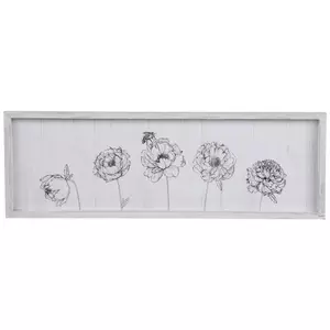 Blooming Flowers Wood Wall Decor