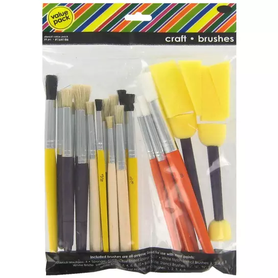 Stencil Brush Value Pack, Hobby Lobby