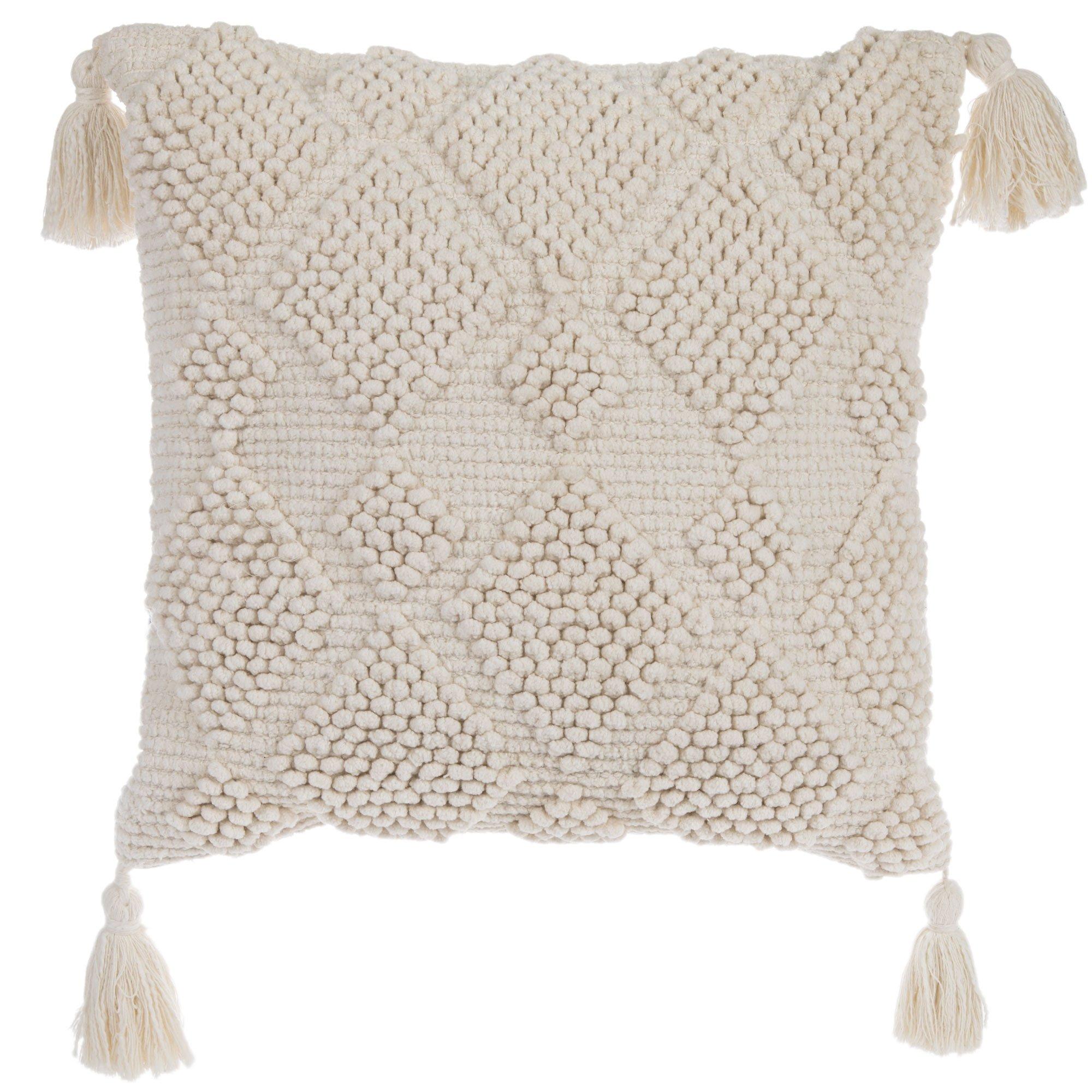 Ivory Pillow With Tassels Hobby Lobby 1650027