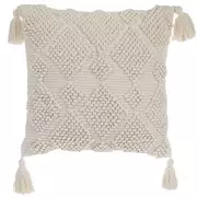 Ivory Pillow With Tassels