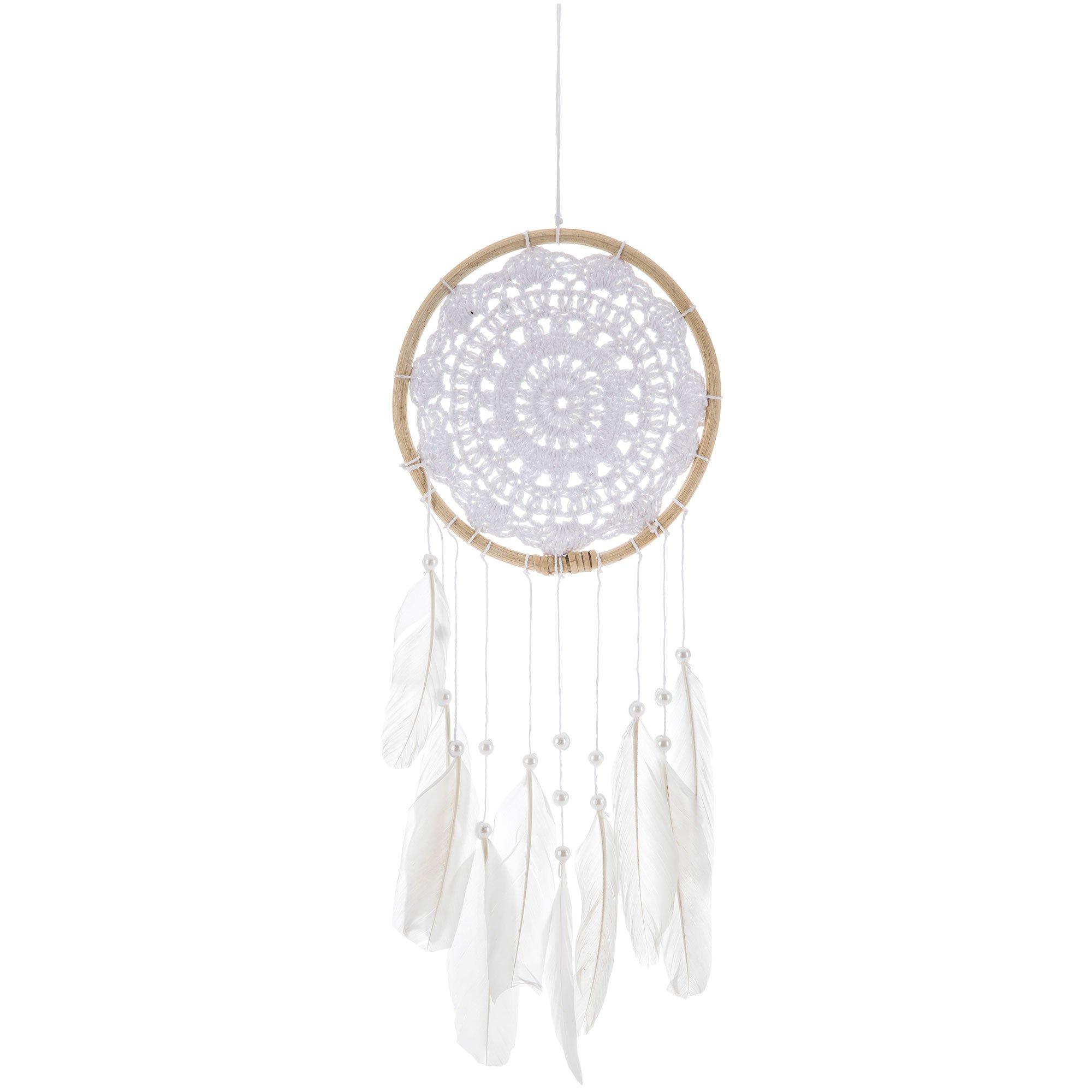 17.5 White Yarn Dream Catcher – Two Seaside Babes