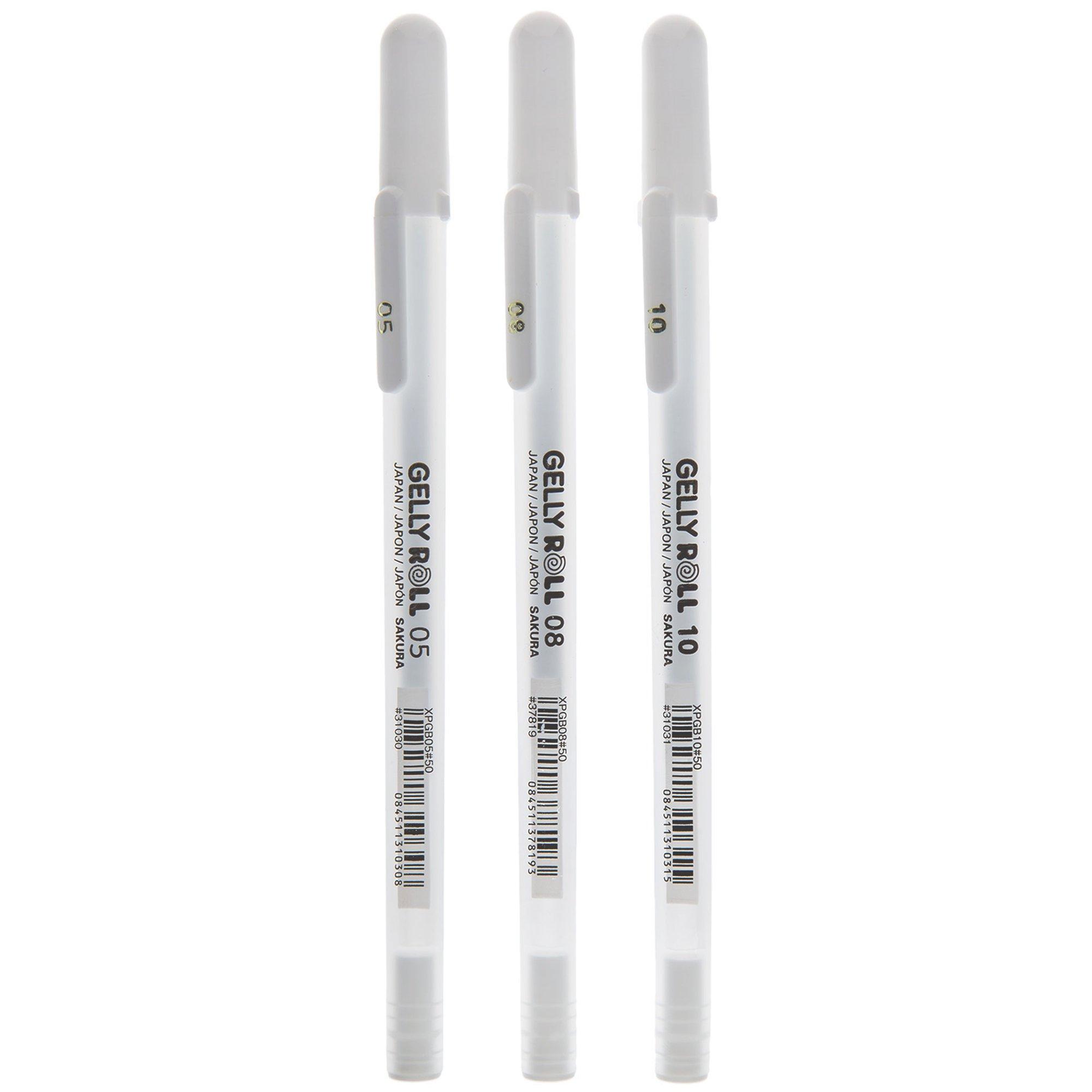 Assorted Classic White GellyRoll Pens - 3 Piece Set | Hobby