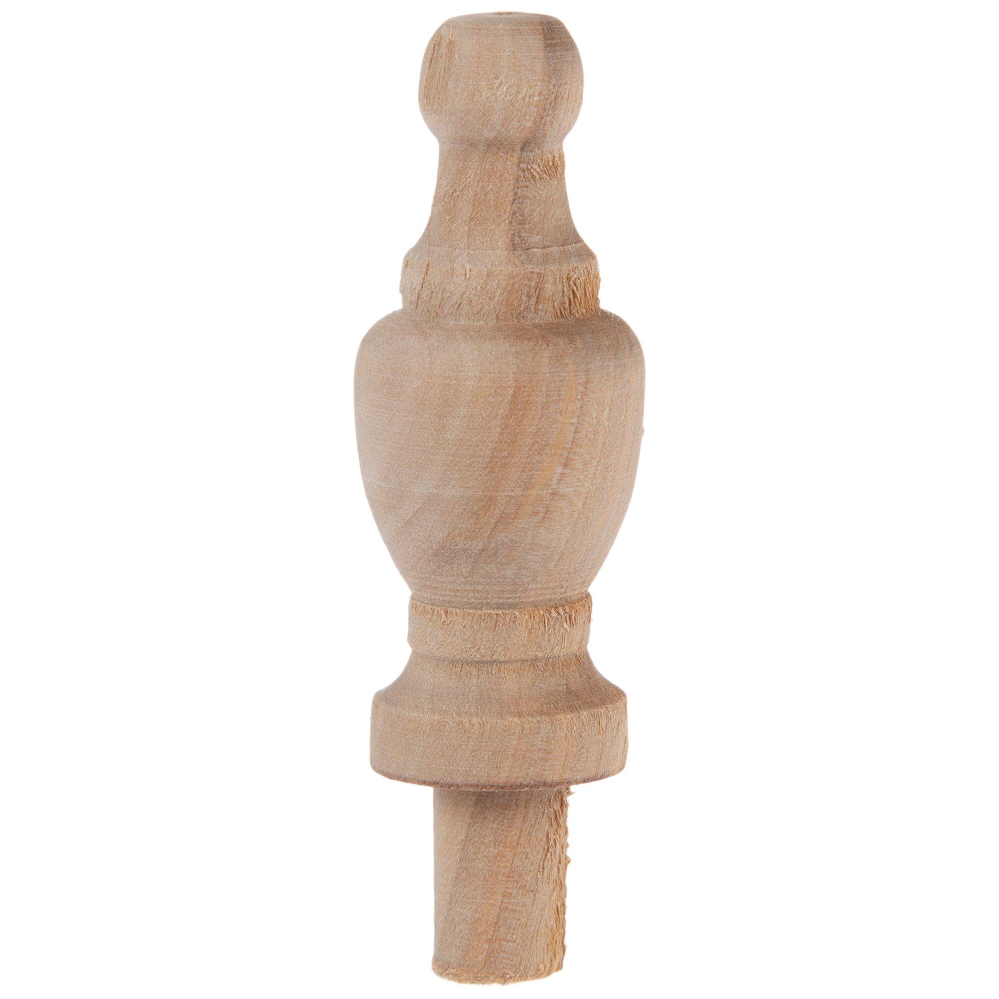 Set Of Three Turned Wood Finials