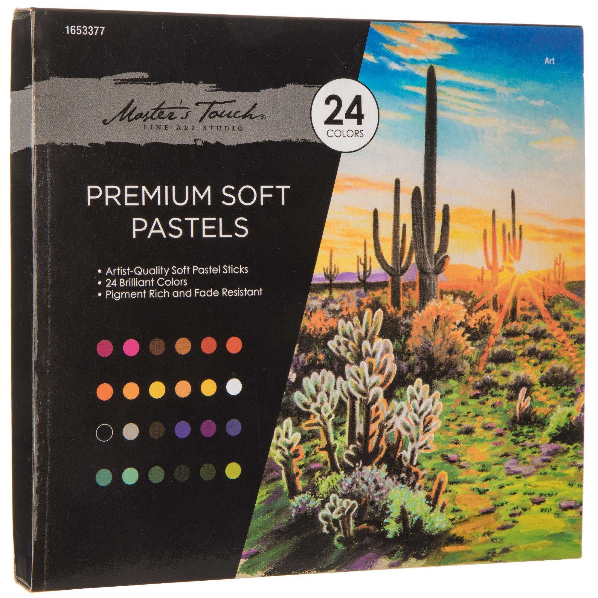 Soft Pastels Art Supplies Set of 24 Colored Chalk Pastels for